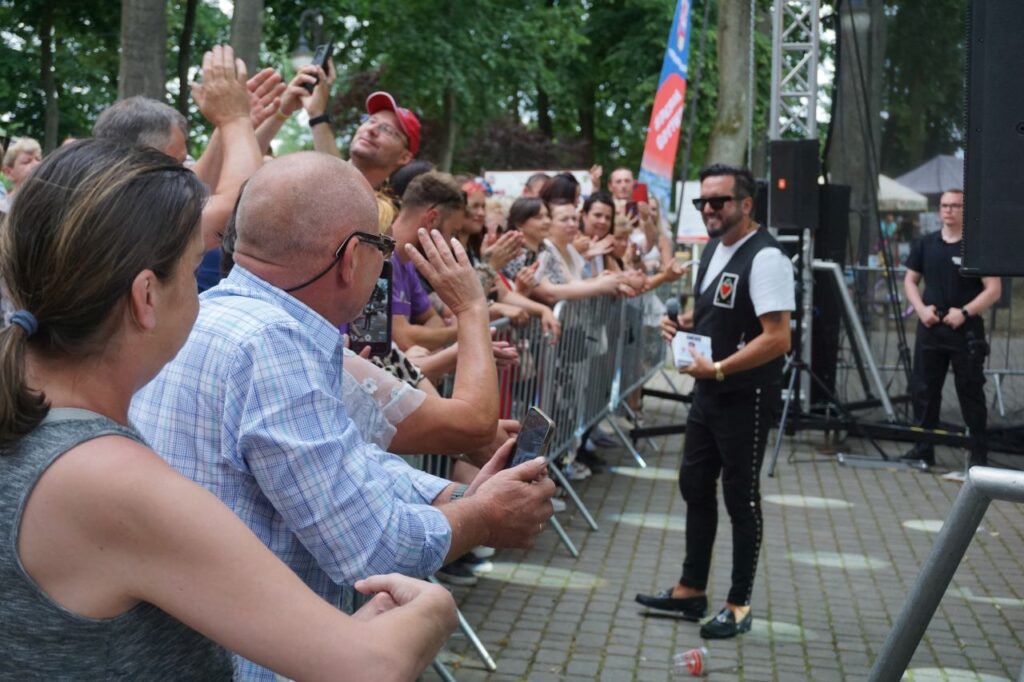 koncert, Andre, scena, mury, śpiew, widownia