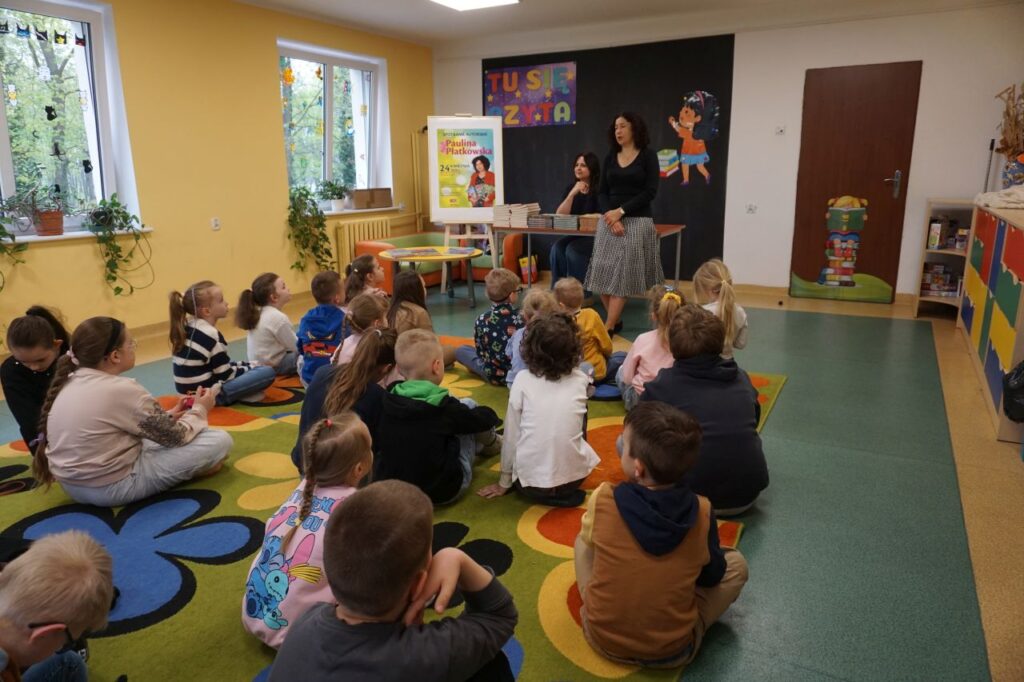 Spotkanie autorskie Pauliny Płatkowskiej z uczniami kl. I i II