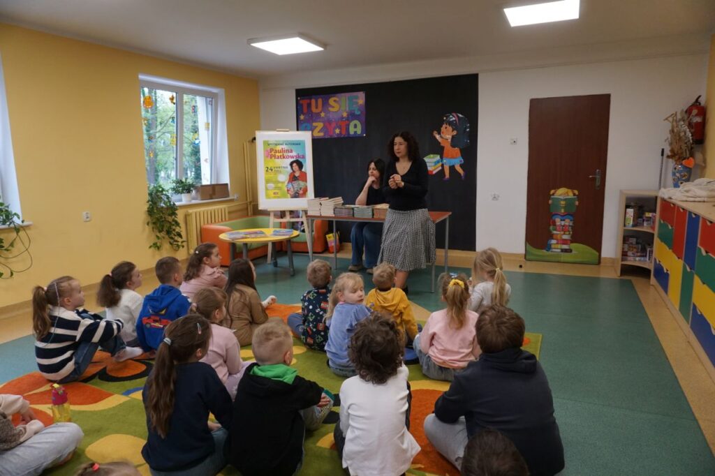 Spotkanie autorskie Pauliny Płatkowskiej z uczniami kl. I i II