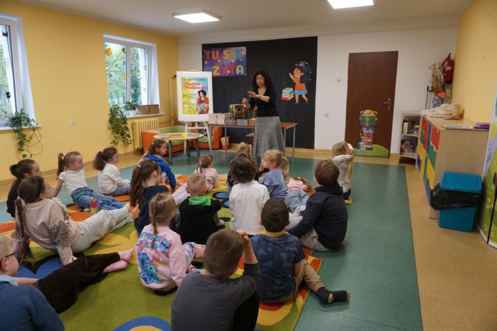 Spotkanie autorskie Pauliny Płatkowskiej z uczniami kl. I i II