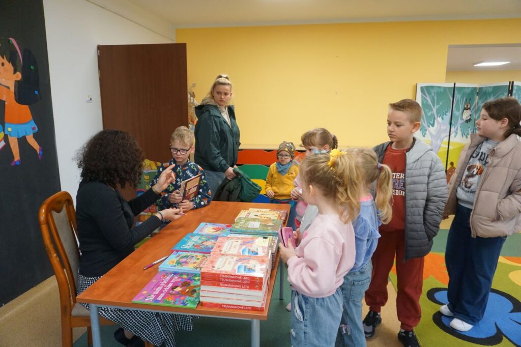 Spotkanie autorskie Pauliny Płatkowskiej z uczniami kl. I i II