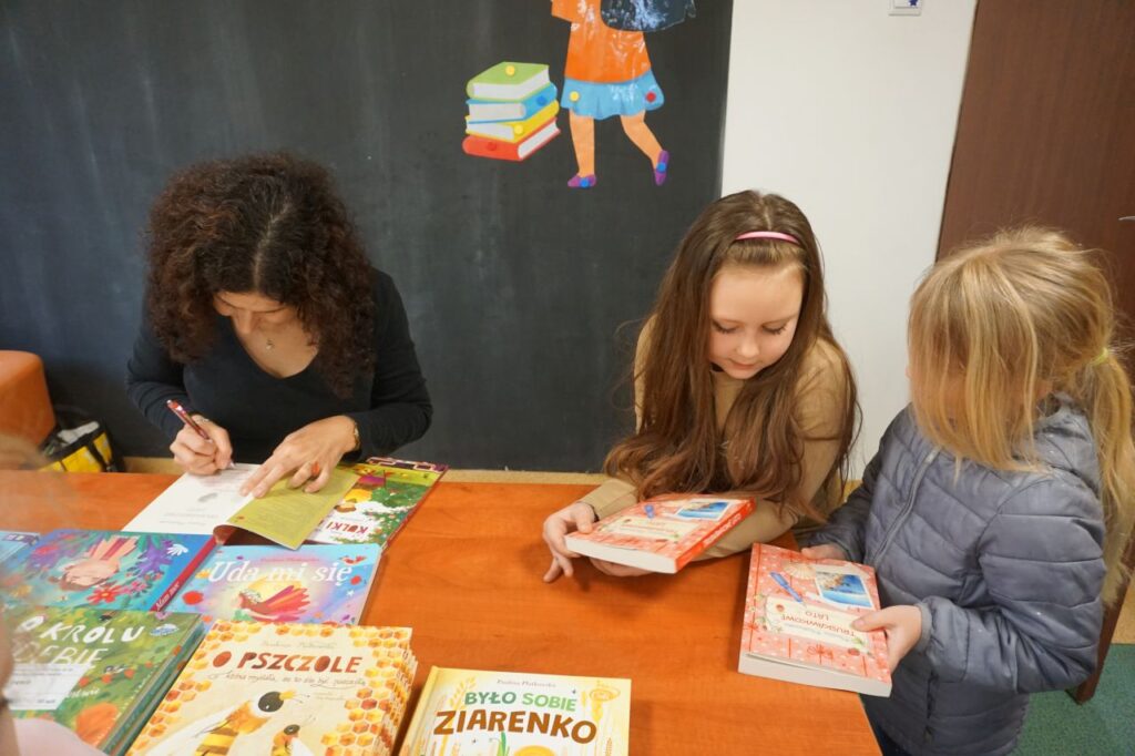 Spotkanie autorskie Pauliny Płatkowskiej z uczniami kl. I i II