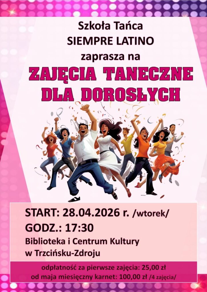 Plakat - Zajęcia taneczne dla dorosłych